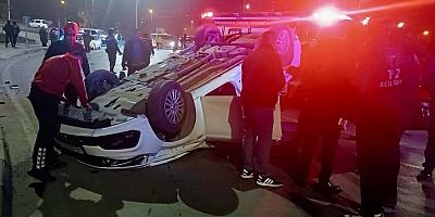Kahramanmaraş’ta otomobil takla attı sürücü yaralandı 