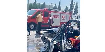 Kahramanmaraş’ta iki otomobil çarpıştı: 3 yaralı 