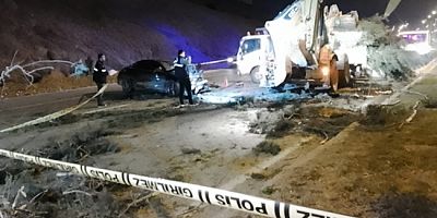 Kahramanmaraş’ta Otomobil İş Makinesine Çarptı: 1 Ölü