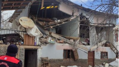 Kahramanmaraş’ın Göksun ilçesinde mutfak tüpünden sızan gazın patlaması sonucu bir