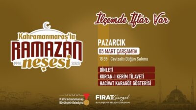 Büyükşehir Belediyesinin “İlçemde İftar Var” mottosuyla düzenlediği ilçe programlarının ikincisi, 5 Mart