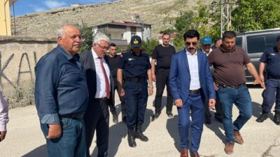 Kaymakam Kaya ve Başkan İkizer Sorunlu Yolda İncelemede Bulundu Pazarcık