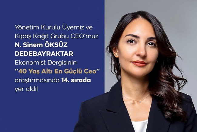 Kipaş Kağıt’ın Vizyoner CEO’su Türkiye’nin En Başarılı Genç Yöneticileri Arasında