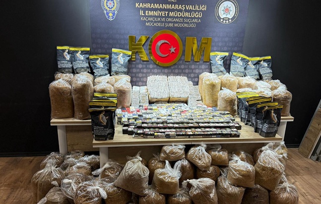 Kahramanmaraş’ta Kaçak Sigara ve Tütün Operasyonu Kahramanmaraş’ta polis ekiplerince düzenlenen