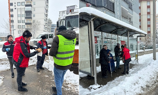 Onikişubat’ta kar soğuğuna karşı sıcak dayanışma Onikişubat Belediyesi, etkili olan