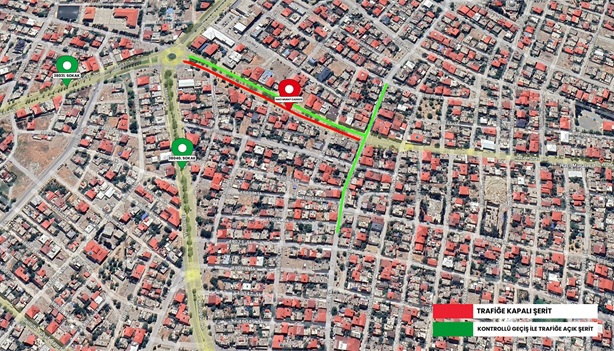 Sürücülerin Dikkatine! Büyükşehir Belediyesi, Dulkadiroğlu’nda bulunan Hacı Murat Caddesi’nde başlatılan