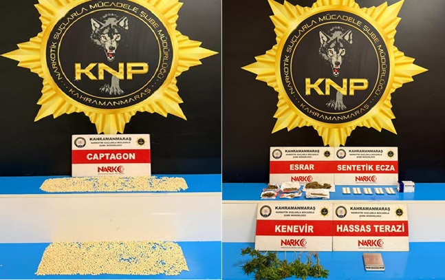 Kahramanmaraş’ta Uyuşturucuya Darbe: 5 Bin Captagon Hap Ele Geçirildi Kahramanmaraş