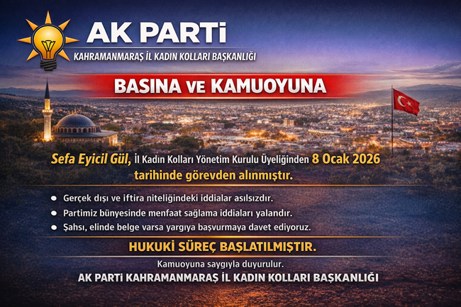 AK Parti Kahramanmaraş İl Kadın