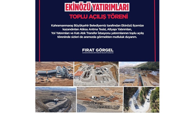 Büyükşehir Belediyesi tarafından 1,9 Milyar TL’lik yatırımla Ekinözü’ne kazandırılan alt