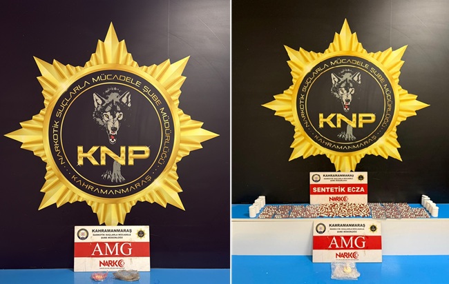 Kahramanmaraş Emniyet Müdürlüğü Narkotik Suçlarla Mücadele Şube Müdürlüğü ekiplerince yürütülen