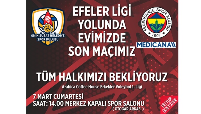 Onikişubat Belediye Spor Kulübü Erkek Voleybol Takımı, sezonun en kritik