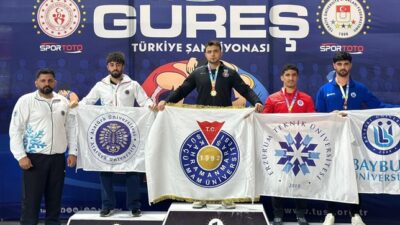 Burdur Mehmet Akif Ersoy Üniversitesi ev sahipliğinde düzenlenen ÜNİLİG Güreş