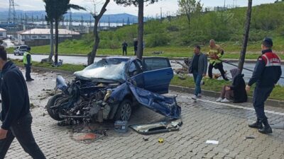 Kahramanmaraş’ın Onikişubat ilçesinde meydana gelen tek taraflı trafik kazasında 1