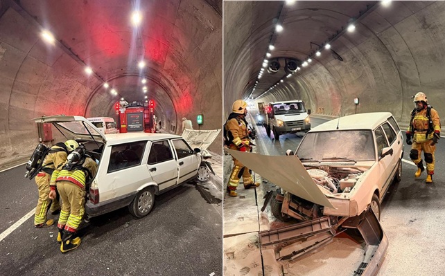 Kahramanmaraş–Kayseri yolu üzerinde bulunan Sezai Karakoç Tüneli’nin Göksun istikametinde meydana