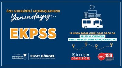 Büyükşehir Belediyesi, 19 Nisan Pazar günü EKPSS’ye girecek özel gereksinimli