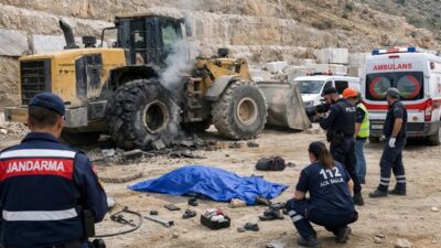 Kahramanmaraş’ın Göksun ilçesine bağlı Çardak Mahallesi’nde bulunan bir mermer ocağında