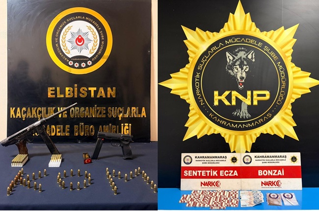 Kahramanmaraş’ta Silah ve Uyuşturucu Operasyonu: