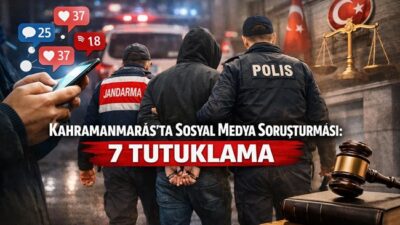 Kahramanmaraş’ta sosyal medya paylaşımlarına soruşturma: 7 tutuklama Kahramanmaraş’ta 15 Nisan