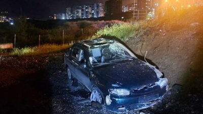 Kahramanmaraş’ta meydana gelen trafik kazasında bir otomobilin takla atması sonucu