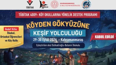 Kahramanmaraş İl Millî Eğitim Müdürlüğü tarafından hazırlanan “Köyden Gökyüzüne Keşif
