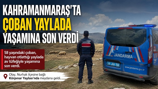 Kahramanmaraş’ın Nurhak ilçesinde yaylada çobanlık