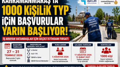 Kahramanmaraş’ta binlerce iş arayan vatandaşı ilgilendiren 1000 kişilik Toplum Yararına