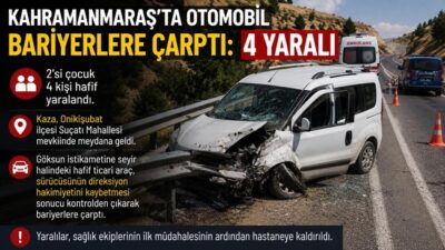 Kahramanmaraş’ın Onikişubat ilçesine bağlı Suçatı Mahallesi’nde meydana gelen tek taraflı