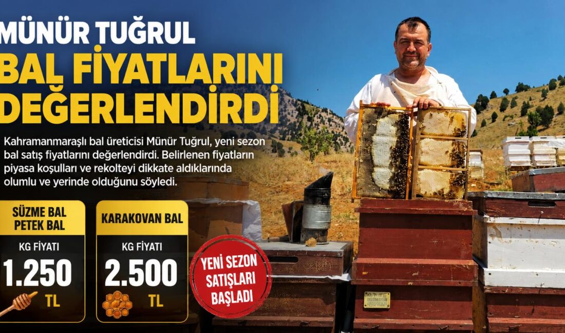Kahramanmaraşlı bal üreticisi Münür Tuğrul, kentteki yeni sezon bal satış