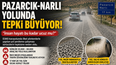 Karayollarının Pazarcık-Narlı Yolundaki Çalışmasına Vatandaş Tepkisi: “İnsan Hayatı Bu Kadar