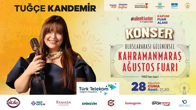Geleneksel Ağustos Fuarı’nda 28 Ağustos Cuma günü, Türk pop müziğinin