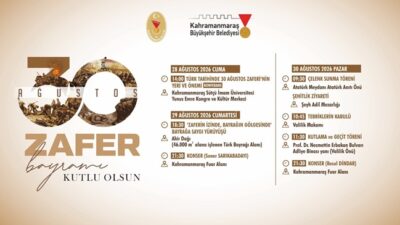 30 Ağustos Zafer Bayramı’nın 104’üncü yıl dönümü üç gün boyunca