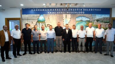 Onikişubat Muhtarlar Derneği Başkanı Ramazan Gürbak ve ilçede görev yapan