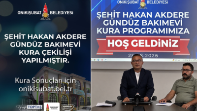 Onikişubat Belediyesi’nin 45 farklı mahalleden başvuru alan Gündüz Bakımevi’nde yeni