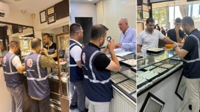 Kahramanmaraş Ticaret İl Müdürlüğü ekipleri, kuyumculuk sektörüne yönelik denetimlerini sürdürürken,