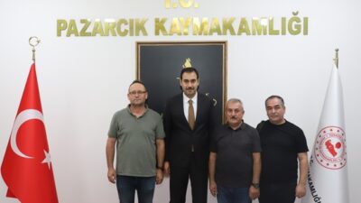 Pazarcık Kaymakamlığı görevine yeni atanan Ökkeş Safa Türkoğlu’na hayırlı olsun