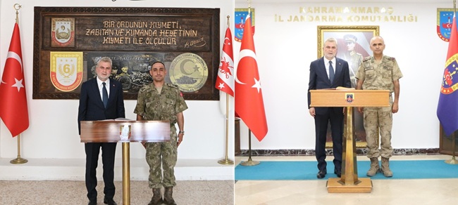 Büyükşehir Belediye Başkanı Fırat Görgel, Kahramanmaraş İl Jandarma Komutanı Tuğgeneral