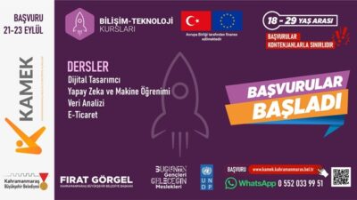 Büyükşehir Belediyesinin Meslek Edindirme ve Sanat Eğitimi Kursları’nda (KAMEK) güz