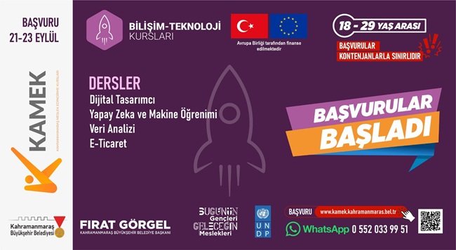 Büyükşehir Belediyesinin Meslek Edindirme ve Sanat Eğitimi Kursları’nda (KAMEK) güz