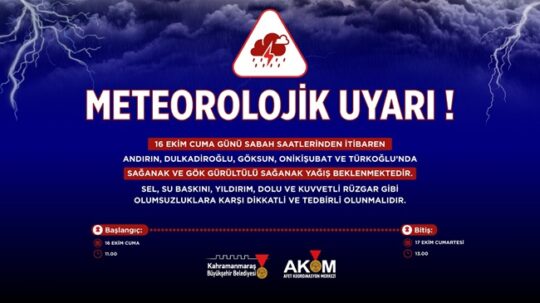 Büyükşehir Belediyesi Afet Koordinasyon Merkezi, 16 Ekim Cuma günü sabah
