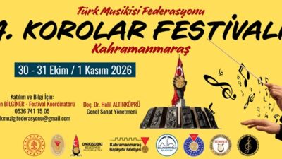 “Türkiye’nin Sesleri Kahramanmaraş’ta Buluşuyor” sloganıyla düzenlenecek festival, 29 Ekim–1 Kasım
