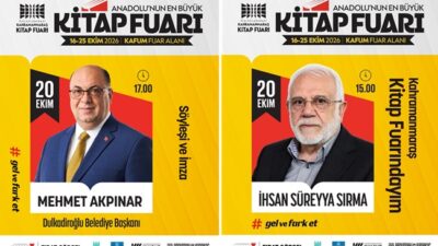 Büyükşehir Belediyesinin 11. Uluslararası Kahramanmaraş Kitap Fuarı’nda 20 Ekim Salı