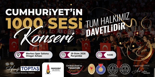 Onikişubat Belediyesi, Cumhuriyet Bayramı’nın coşkusunu