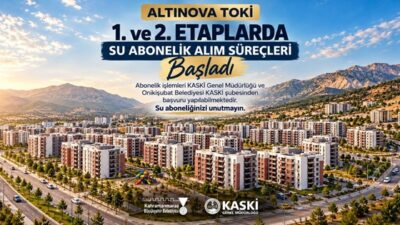 Altınova TOKİ 1. ve 2. etaplarda su abonelik işlemleri başladı.