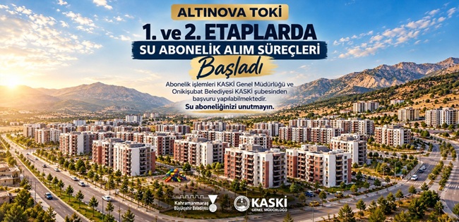 Altınova TOKİ 1. ve 2. etaplarda su abonelik işlemleri başladı.