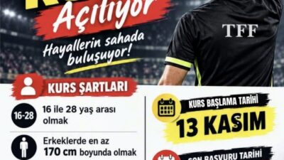 Kahramanmaraş’ta Aday Hakem Kursu Açılıyor! Kahramanmaraş’ta futbol hakemi olmak isteyen