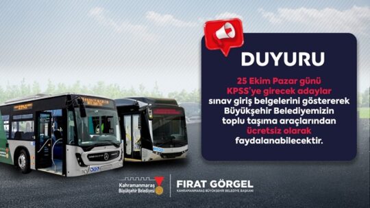 Büyükşehir Belediyesi, 25 Ekim Pazar günü gerçekleştirilecek önlisans KPSS’ye girecek